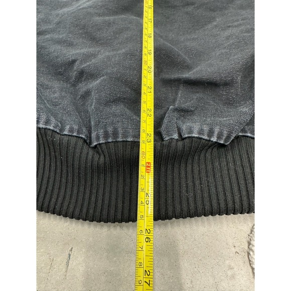 Carhartt Workwear Jacket Mens M Black Full Zip Hooded Embroidered Sz M - Picture 7 of 9